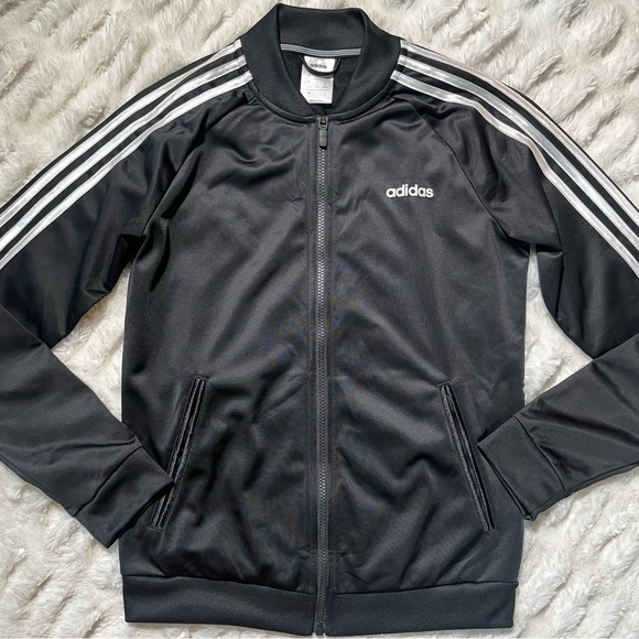 Adidas Black Zip Up Track Jacket - Picture 3 of 9
